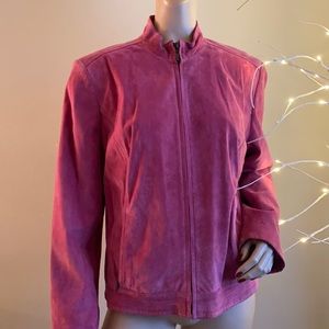 Valerie Stevens Rose Pink suede jacket XL
